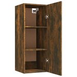 vidaXL Armoire murale Chêne fumé 34 5x34x90 cm Bois d'ingénierie