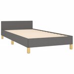 vidaXL Cadre de lit sans matelas avec tête de lit 90x190cm tissu