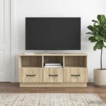 vidaXL Meuble TV Chêne Sonoma 102 x 34 5 x 47 cm Bois d'ingénierie