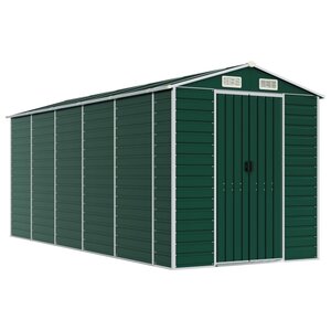 vidaXL Abri de jardin vert 191x470x198 cm acier galvanisé