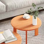 vidaXL Table basse 2 Pièces Marron cire 47 5 x 47 5 x 27 cm