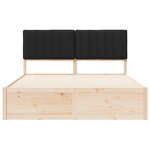 vidaXL Cadre de lit avec tête de lit rembourrée Noir 150 x 200 cm