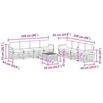 vidaXL Ensembles de canapés avec coussin 9 Pièces Gris Naturel et Clair