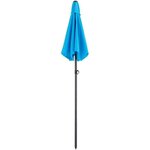 Parasol droit 1 m 8 - Acier toile 160 g/m - 6 baleines acier - Bleu