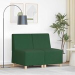vidaXL Unité de Sofa Modulaire Sans Accoudoirs 2 Pièces Vert jungle