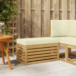 vidaXL Banc de Jardin Blanc 80 x 43 x 45 cm Bois d'Acacia Massif