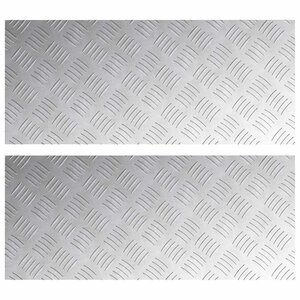 vidaXL Nez de marche Rectangulaire 2 Pièces Argenté 70 x 30 cm Aluminium