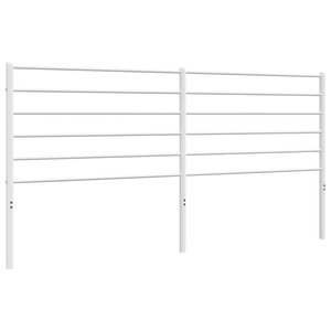 vidaXL Tête de lit de remplacement métal blanc 200 cm