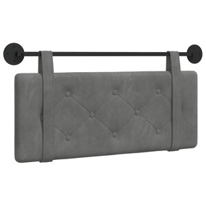 vidaXL Tête de lit suspendue Gris foncé Velours