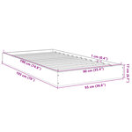 vidaXL Cadre de lit sonoma gris 90x190 cm bois d'ingénierie