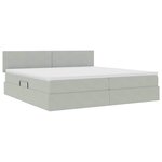 vidaXL Lit de Rangement avec matelas Gris clair 200 x 200 cm Velours