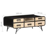 vidaXL Table basse 100x50x40 cm Bois de manguier massif