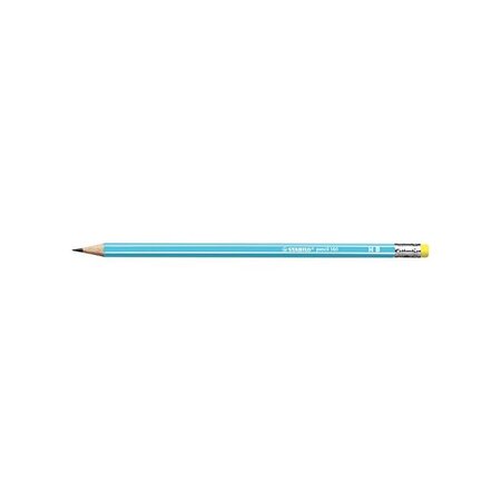 Crayon graphite stabilo pencil 160 bout gomme hb - bleu clair stabilo