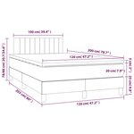 vidaXL Sommier à lattes de lit avec matelas Crème 120x200 cm Tissu