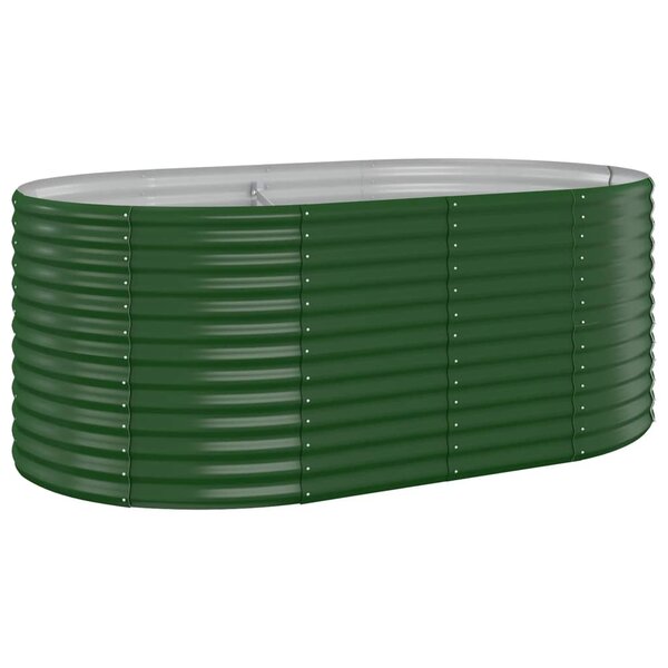 vidaXL Lit surélevé de jardin Acier enduit de poudre 175x100x68cm Vert