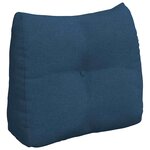 vidaXL Coussin de Dos Bleu 60 x 24 x 50 cm tissu