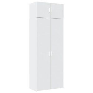 vidaXL Armoire de rangement blanc 80x42 5x225 cm bois d'ingénierie
