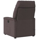 vidaXL Fauteuil de massage inclinable électrique Marron foncé Tissu