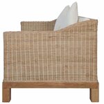 vidaXL Ensemble de canapés 2 Pièces avec coussins rotin naturel