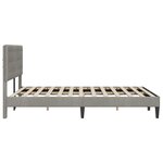 vidaXL Cadre de lit avec tête de lit Gris clair 140 x 190 cm Velours