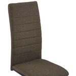 vidaXL Chaises à manger cantilever lot de 2 marron tissu