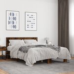 vidaXL Cadre de lit sans matelas chêne fumé 120x200 cm