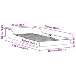 vidaXL Cadre de lit Marron cire Bois massif en pin
