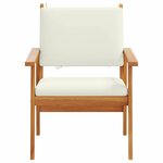 vidaXL Chaise de jardin avec coussin 2 Pièces Marron Bois d'acacia massif