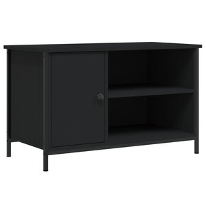 vidaXL Meuble TV Noir 80x40x50 cm Bois d'ingénierie