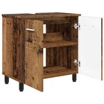 vidaXL Unité de vanité de salle de bain Bois ancien 60 x 35 x 60 cm