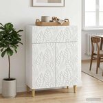 vidaXL Buffet Blanc 66 x 34 5 x 90 cm Bois d'ingénierie