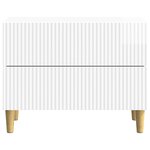 vidaXL Cabinet de chevet avec tiroir Blanc brillant 62 x 34 5 x 48 cm