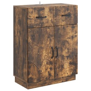 vidaXL Buffet Chêne fumé 66 x 34 5 x 87 cm Bois d'ingénierie