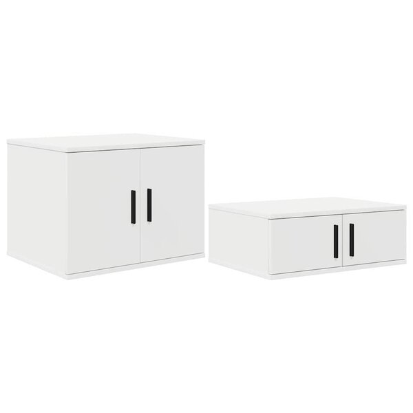 Meuble de rangement vidaXL Blanc 103x41x40 cm en panneaux de particules