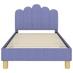 vidaXL Cadre de lit pour enfants avec tête de lit Bleu denim tissu