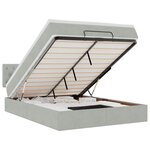 vidaXL Cadre de lit ottoman avec matelas gris clair 140x200 cm velours