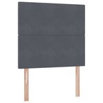 vidaXL Lit avec rangement et matelas Gris foncé 100 x 200 cm Velours