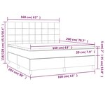 vidaXL Sommier à lattes de lit matelas et LED Bleu foncé 160x200 cm