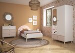 Armoire 2 portes 1 tiroir rose