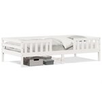 vidaXL Cadre de lit sans matelas blanc 90x190 cm bois de pin massif