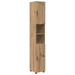 vidaXL Ensemble de mobilier de salle de bain 4 Pièces Chêne artisanal