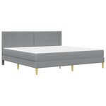 vidaXL Cadre de lit Gris clair 200 x 200 cm Polyester