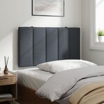vidaXL Coussin de tête de lit gris foncé 90 cm velours