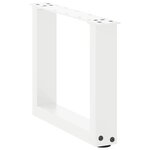 vidaXL Pieds de table basse en U 2 pièces Blanc 40 x (30-31) cm Acier