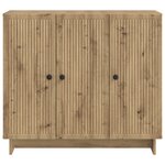 vidaXL Buffet Chêne artisanal 89 x 34 5 x 80 cm Bois d'ingénierie
