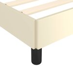 vidaXL Cadre de lit avec tête de lit sans matelas crème 140x200 cm