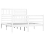 vidaXL Cadre de lit sans matelas blanc bois massif 160x200 cm