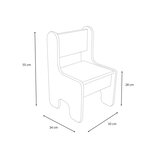 Ensemble table et une chaise enfant - blanc et gris