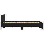 vidaXL Cadre de lit avec tête de lit et LED noir 150x200 cm