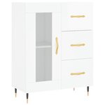 vidaXL Buffet Blanc brillant 69 5x34x90 cm Bois d'ingénierie